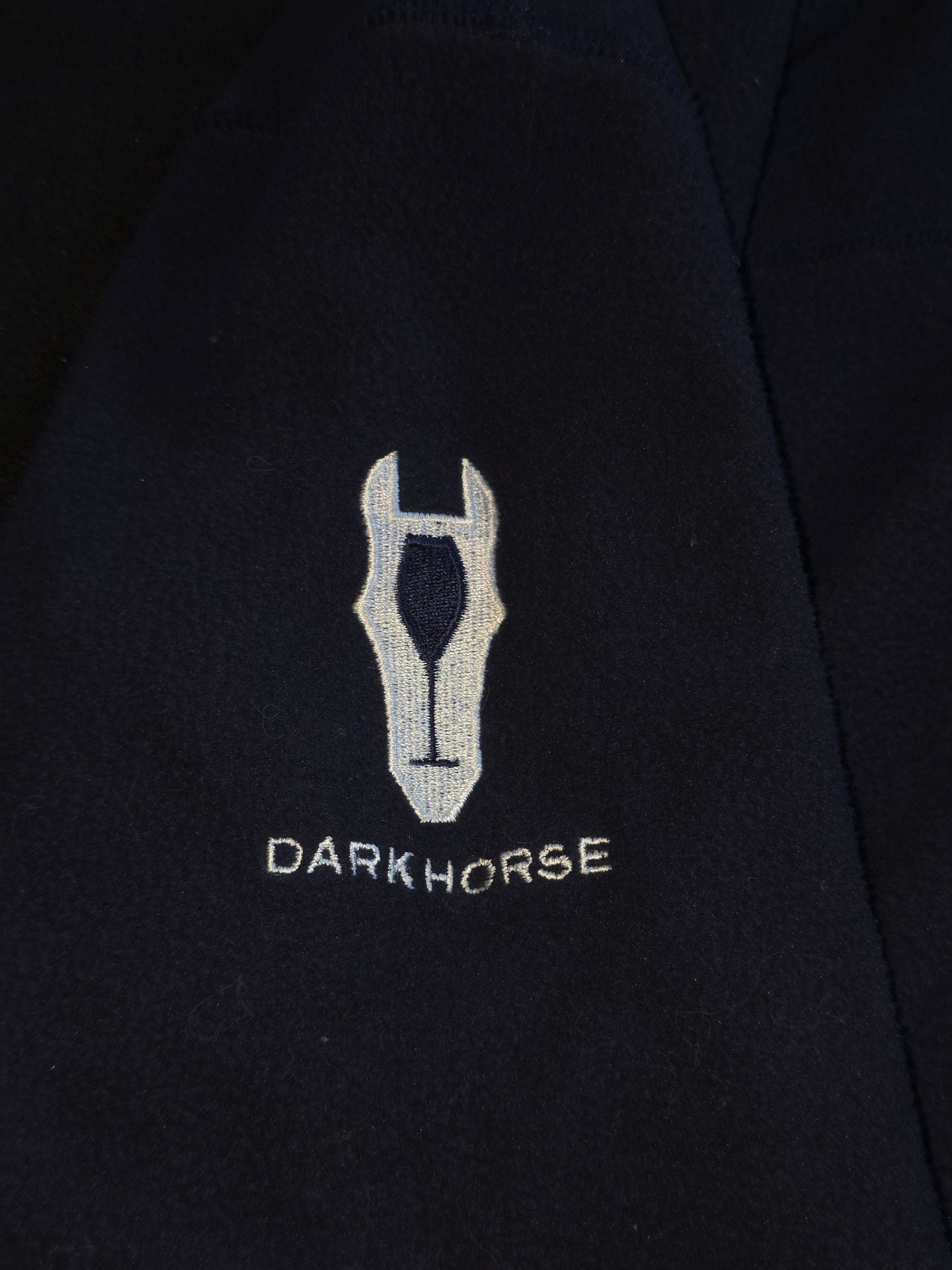 Patagonia 1/4 Zip Fleece Pullover Size XL Navy Darkhorse Embroidered 5