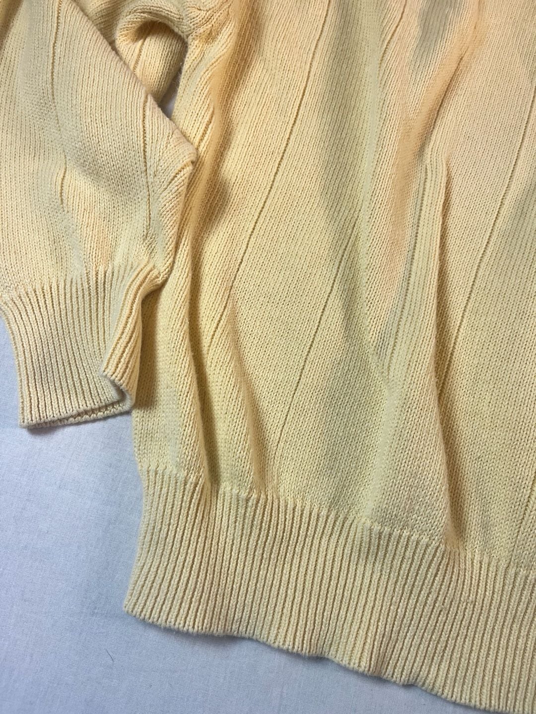 American Eagle Outfitters Vintage 90s Yellow Cable Knit Crew Neck Sweater XL 10