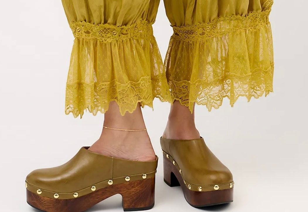 Free People Calli Platform Clog Size 7 “Olive” 5