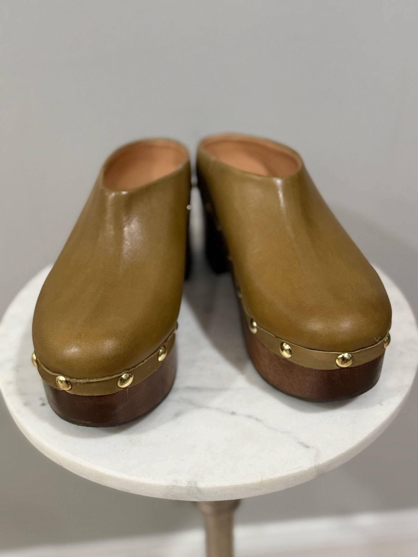 Free People Calli Platform Clog Size 7 “Olive” 6