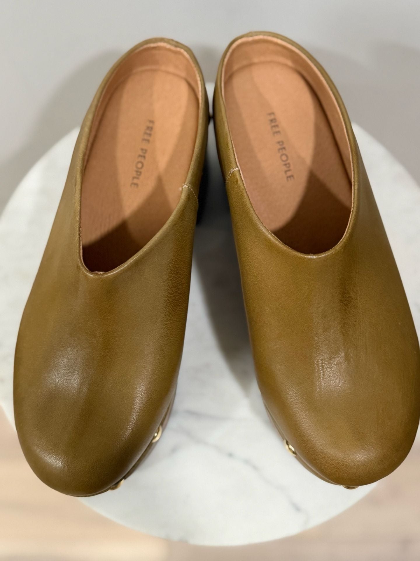 Free People Calli Platform Clog Size 7 “Olive” 9