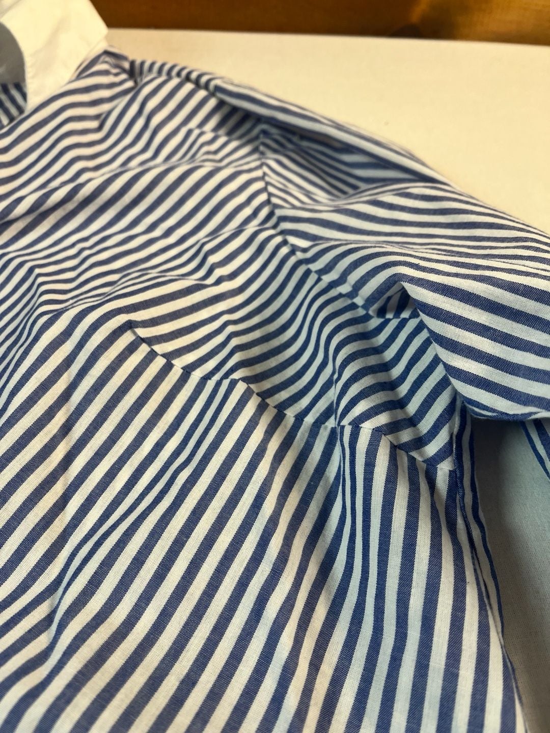 Ashley Stewart Vintage 90s Blue White Striped Button Down Shirt Size 18 2X 10
