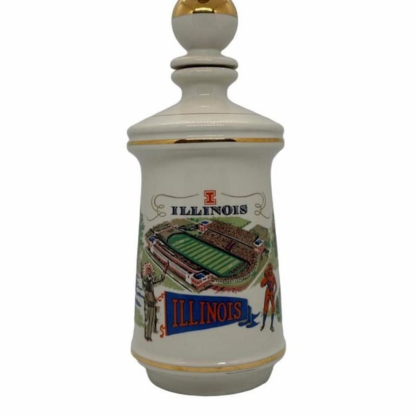 OldFitzgerald prime Illinois Fighting Illini 1972 Empty decanter
