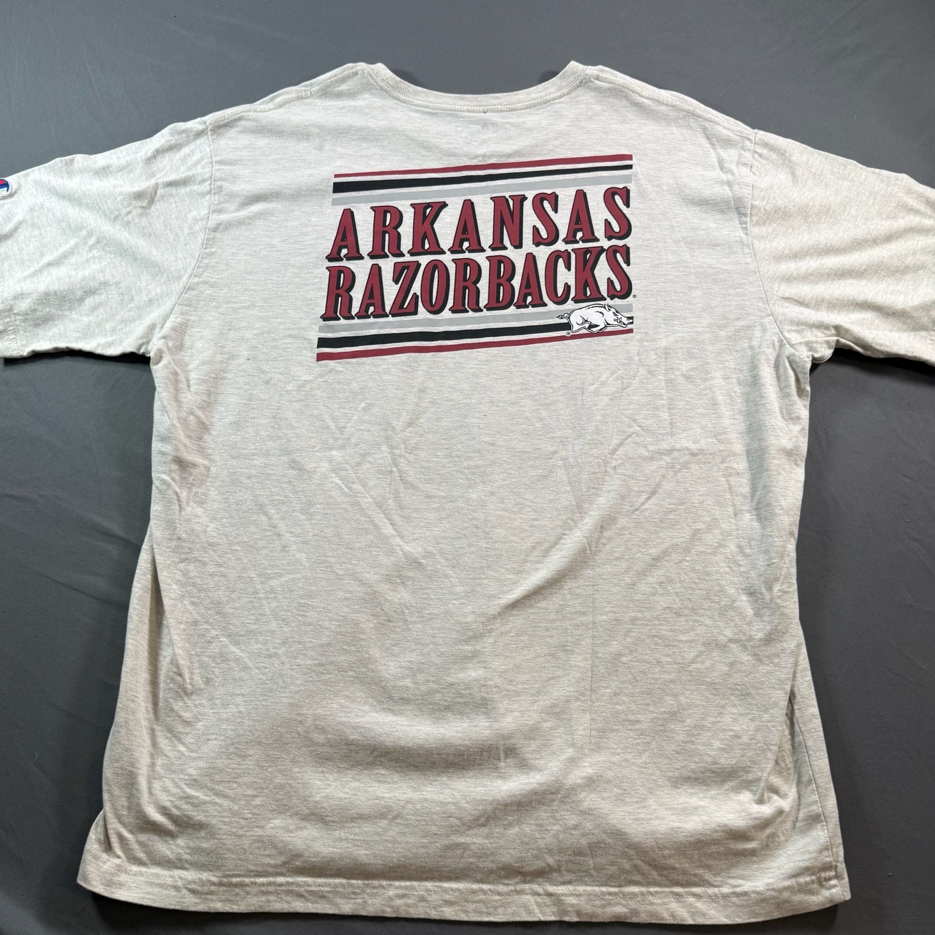 Champion Arkansas Razorbacks 2XL Pocket T-Shirt Hog Logo Back Graphic NCAA 8