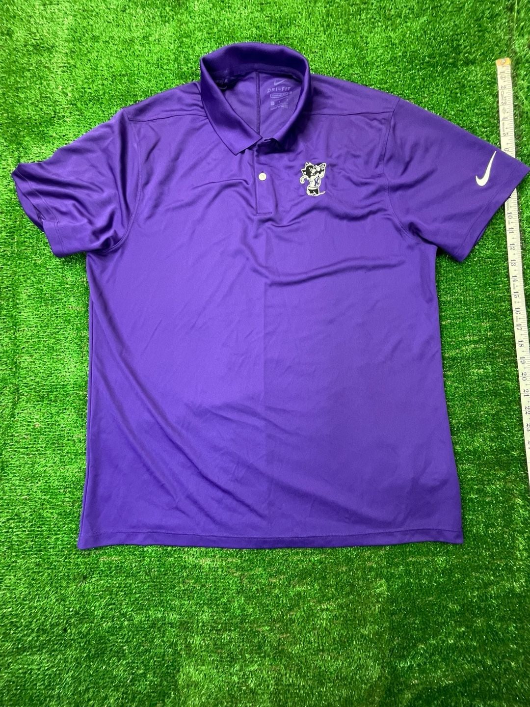 Nike Kansas State Wildcats Polo Size L Purple Golf Shirt 2