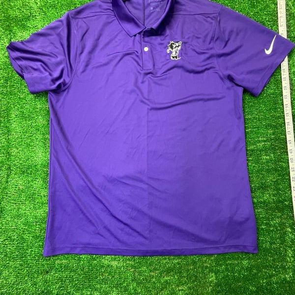 Nike Kansas State Wildcats Polo Size L Purple Golf Shirt