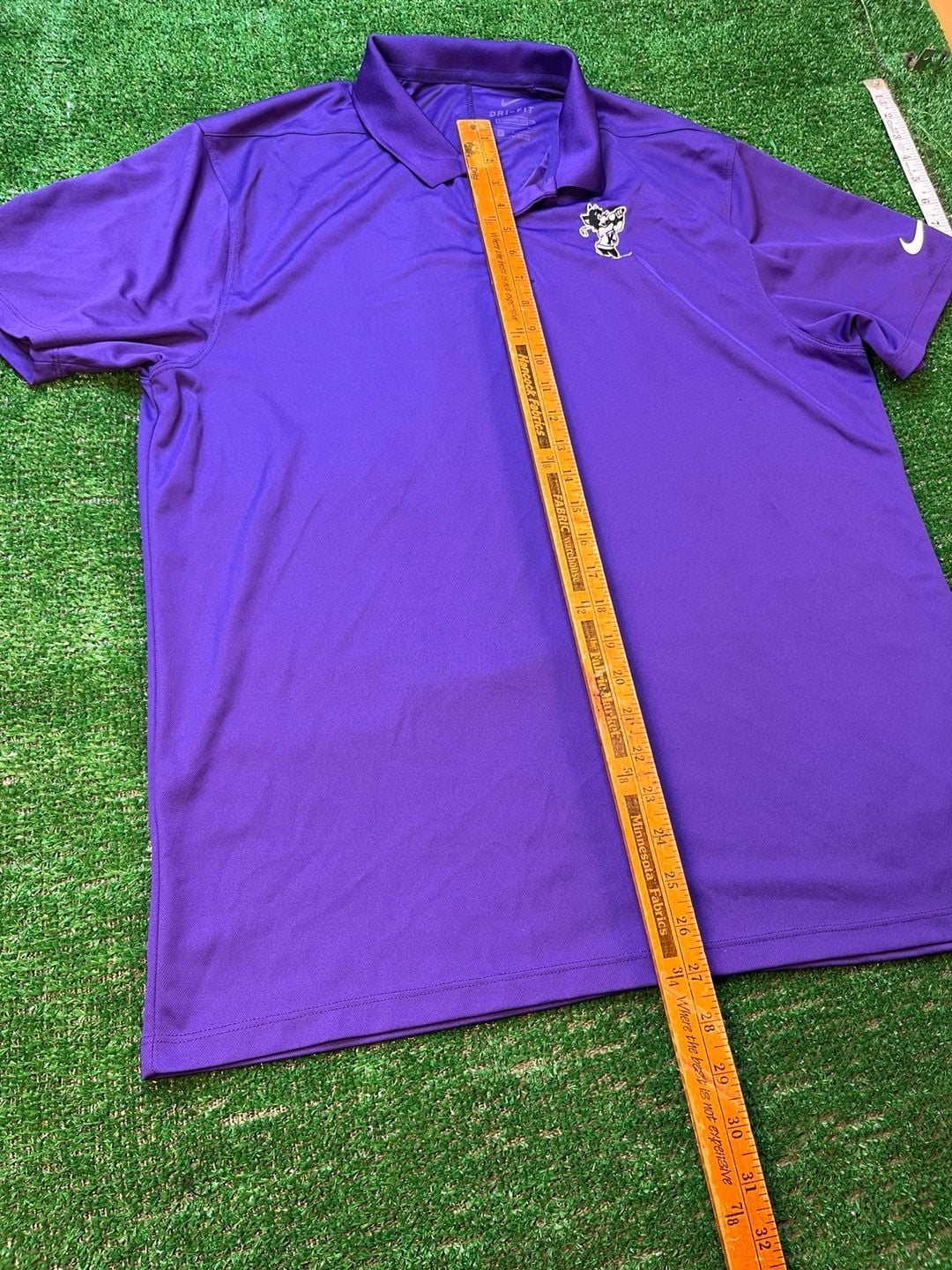 Nike Kansas State Wildcats Polo Size L Purple Golf Shirt 7