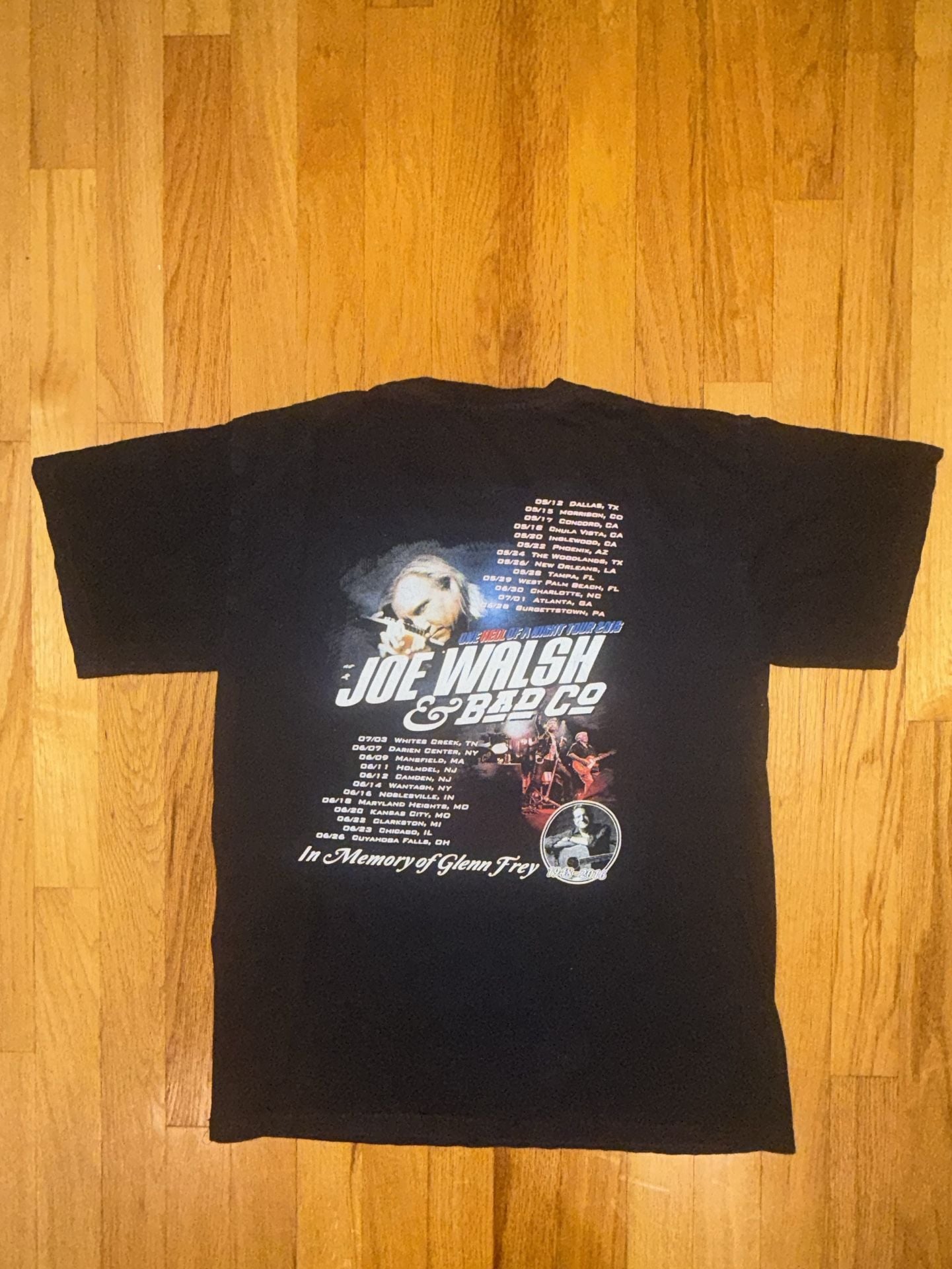 Joe Walsh And Bad Co Glenn Frey Tribute 2016 Concert T-Shirt 4
