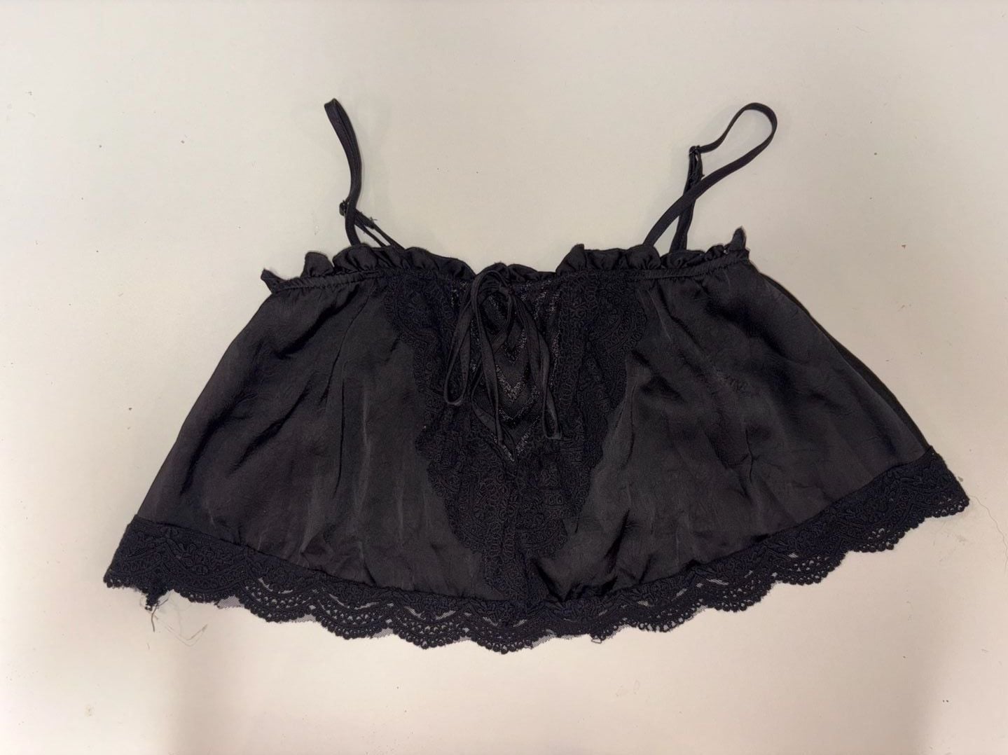 And Now This Camisole Size XS Black Lace Babydoll Cami Top 3