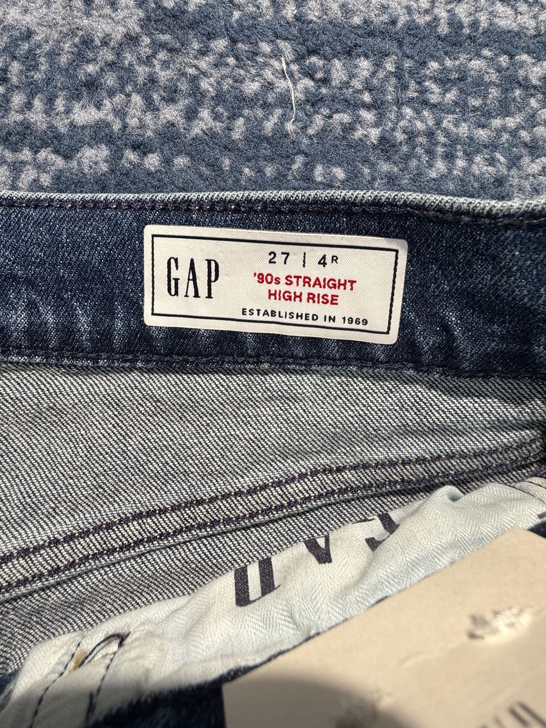 Gap High Rise 90s Straight Jeans Size 27/4 Regular Blue Denim 8