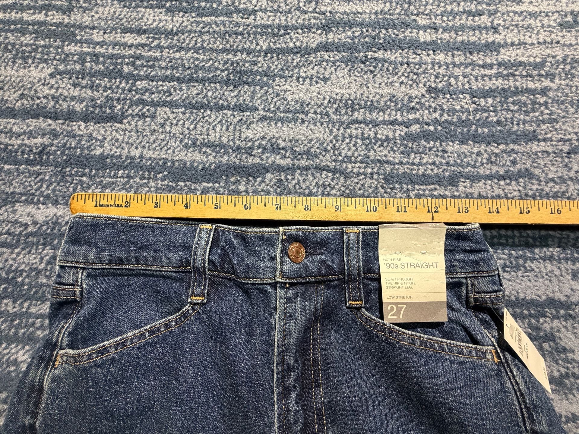 Gap High Rise 90s Straight Jeans Size 27/4 Regular Blue Denim 13