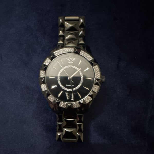 Gevril GV2 Venice Diamond Watch 39mm Black Dial Stainless Steel Bracelet