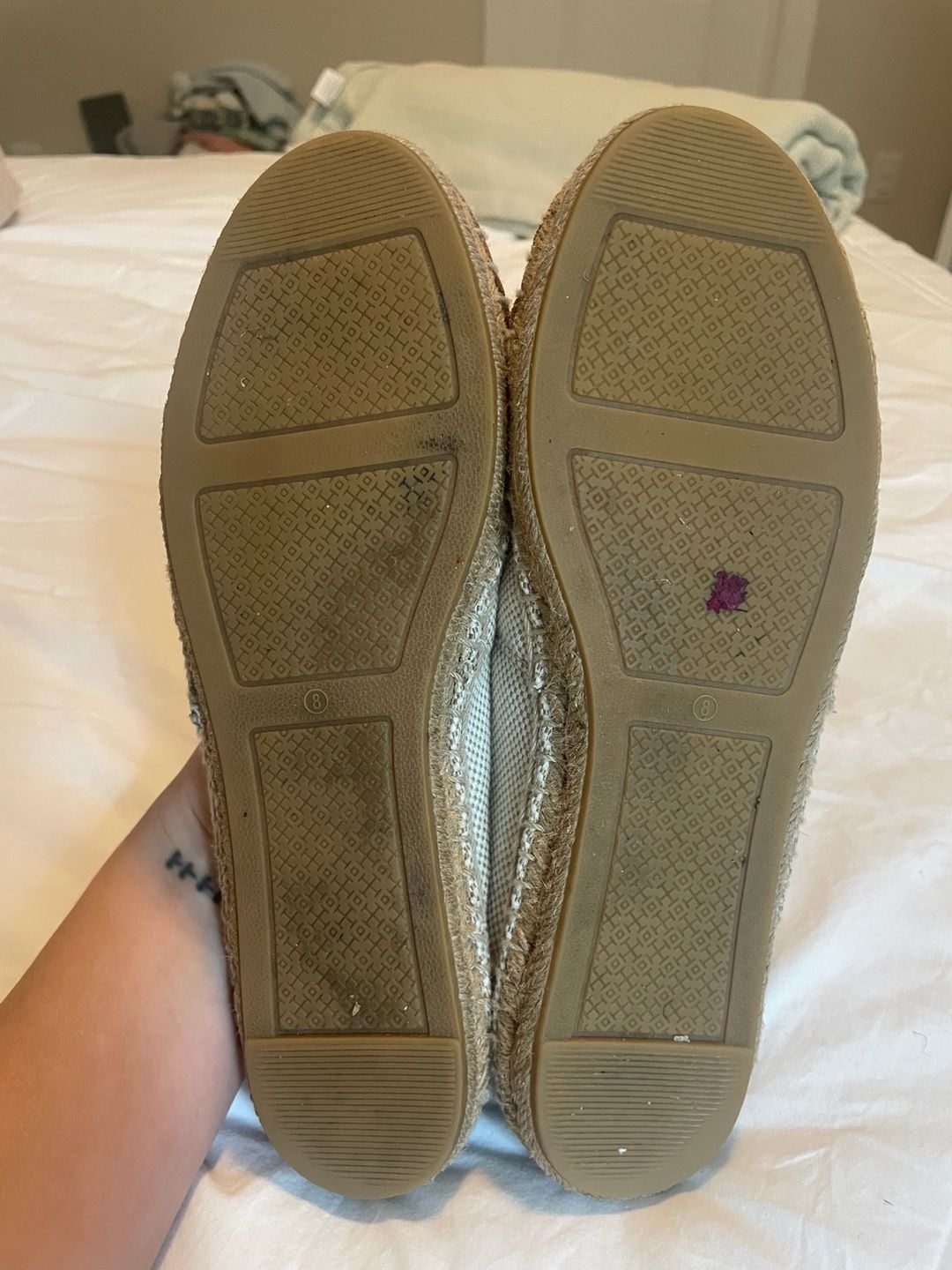 Tory Burch Tan Beige Woven Canvas Espadrille Flats 5