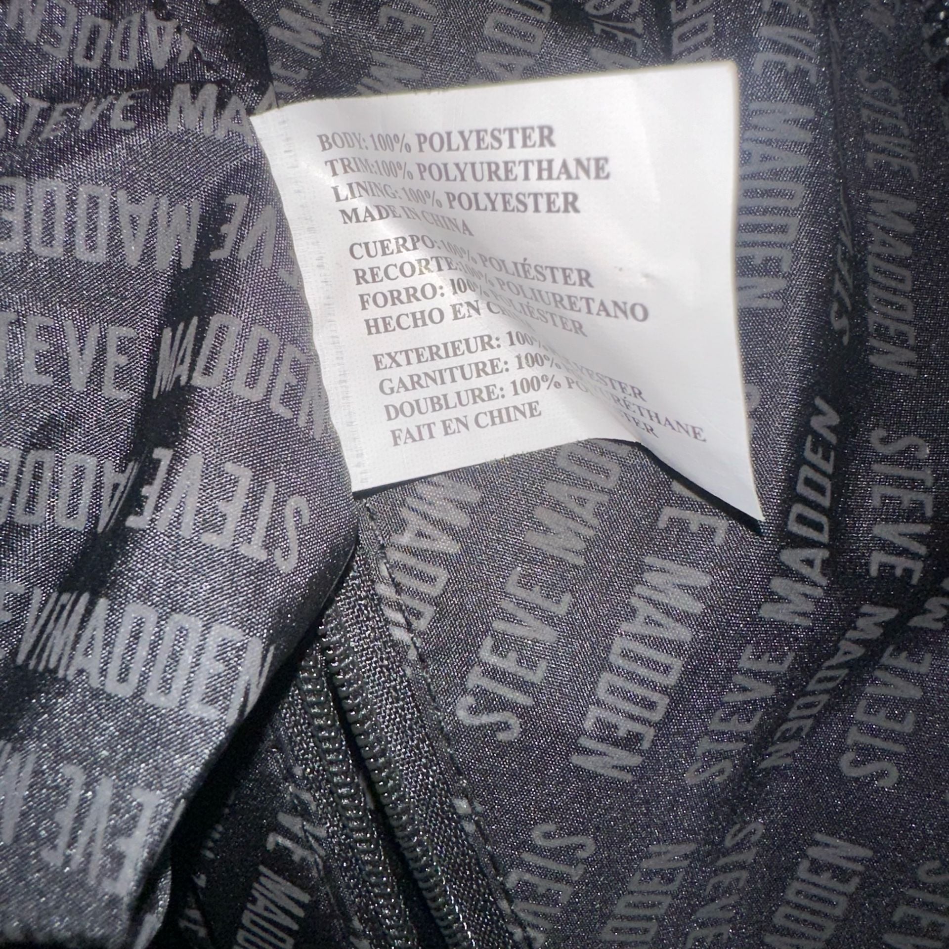Steve Madden Quilted Geometric Backpack Taupe Gray Nylon 6