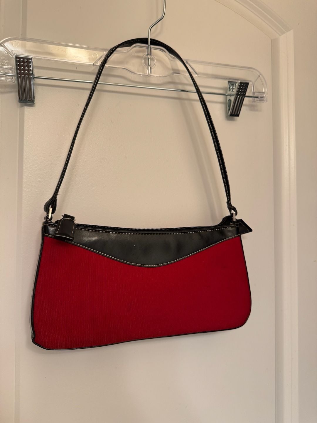 Vintage Inspired Red Black Shoulder Bag Y2K 2