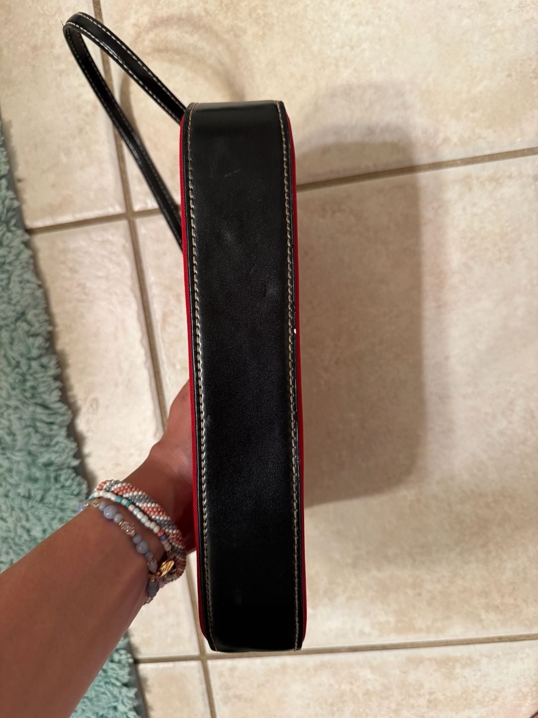 Vintage Inspired Red Black Shoulder Bag Y2K 7