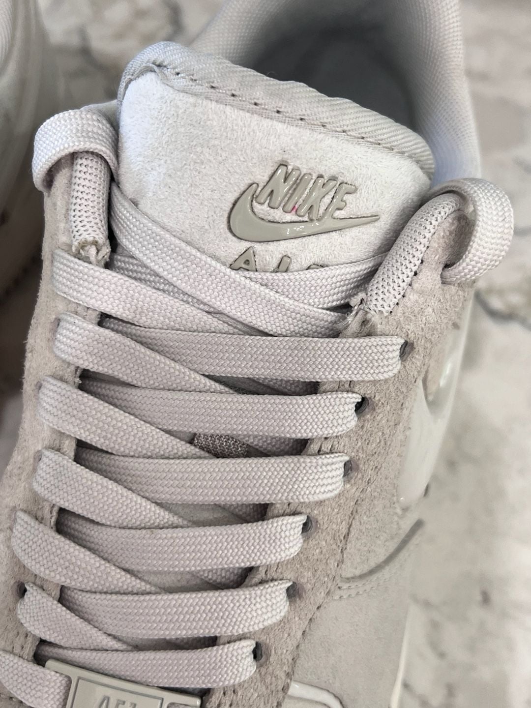 Nike Air Force 1 ‘07 Size 9.5 Woman Light Bone/ white 4