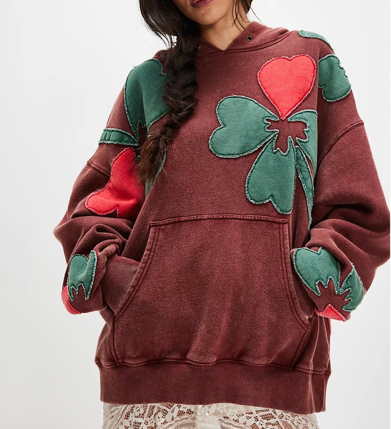 Free People We The Free It's A Vibe Flowers Hoodie size XSmall 2