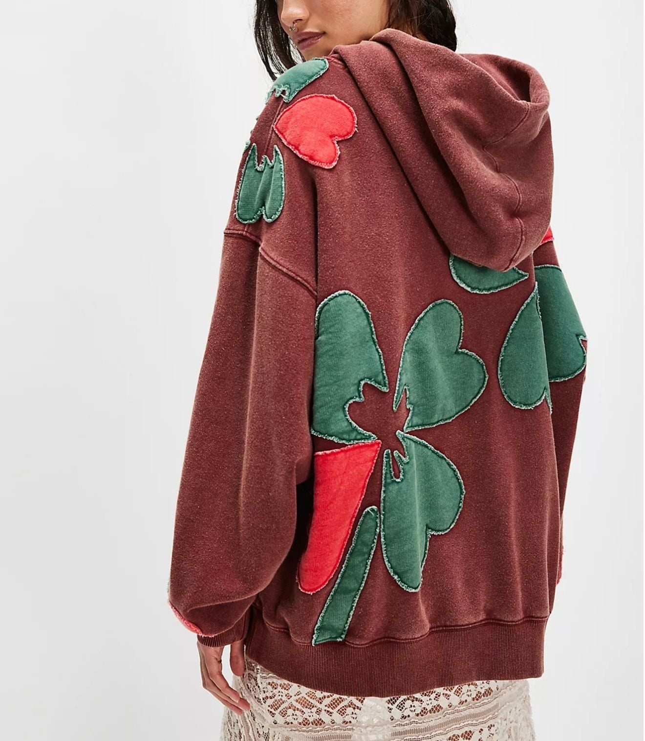 Free People We The Free It's A Vibe Flowers Hoodie size XSmall 3