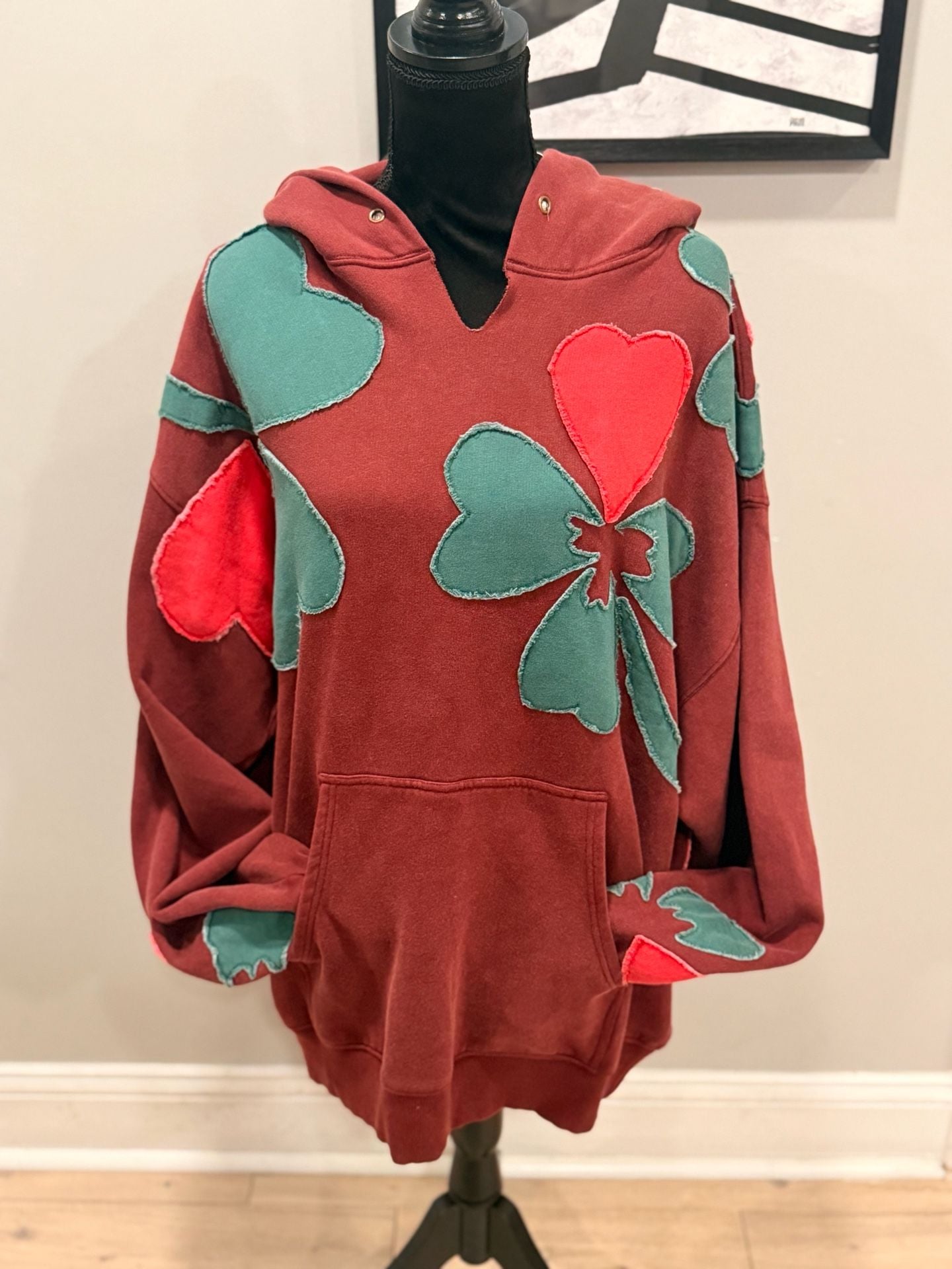 Free People We The Free It's A Vibe Flowers Hoodie size XSmall 5