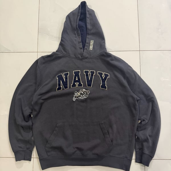 Stadium Athletics Navy Hoodie Size L Annapolis