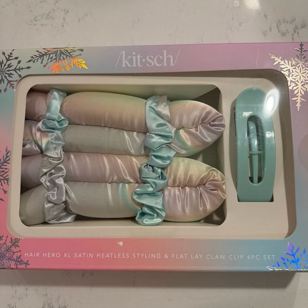 New NIB Kitsch Hair Hero XL Satin Heatless Styling Set Aura $25