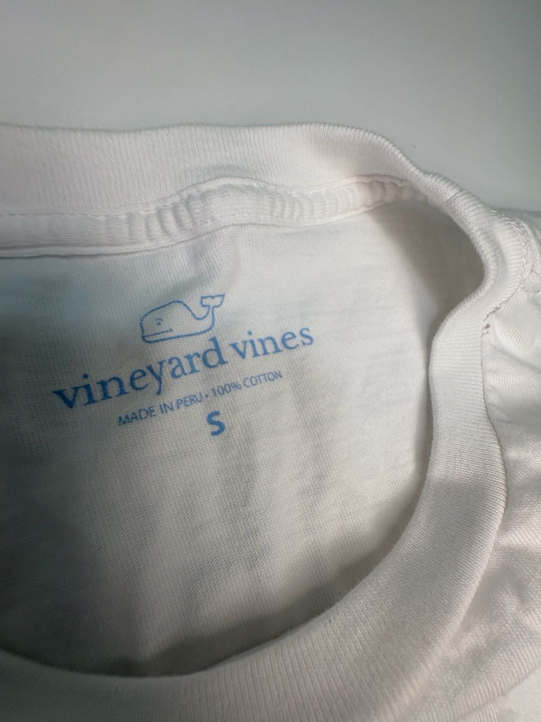Vineyard Vines Vintage Whale Long Sleeve Pocket T-Shirt White Size S 4