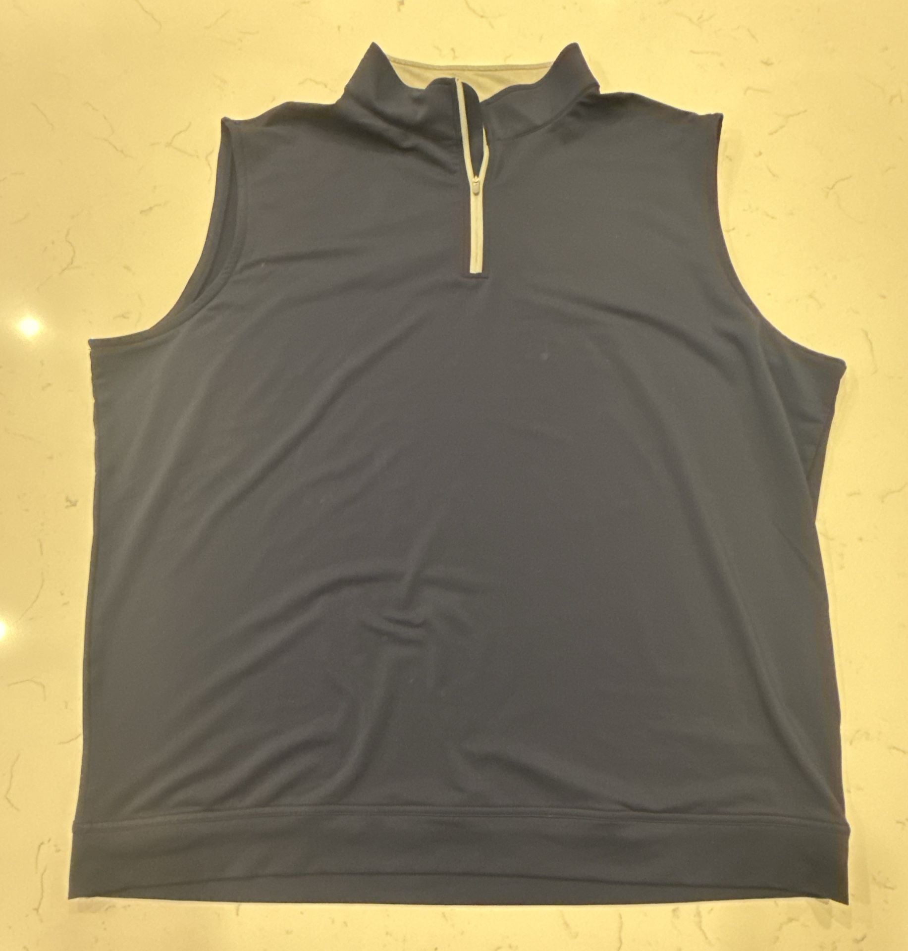 Peter Millar Galway Performance Quarter-Zip Vest Size XXL Navy Blue 2