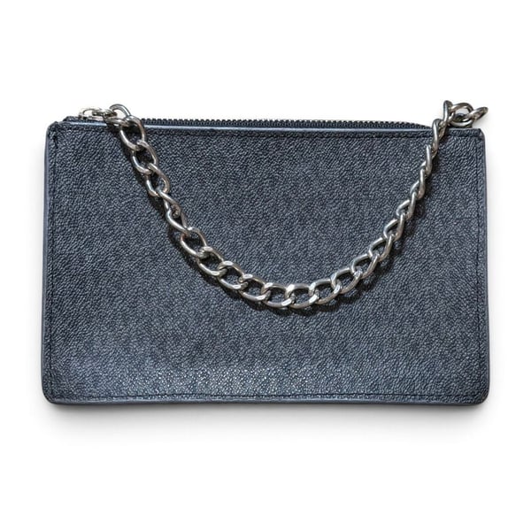 Michael Kors Black Leather Wristlet with Chain