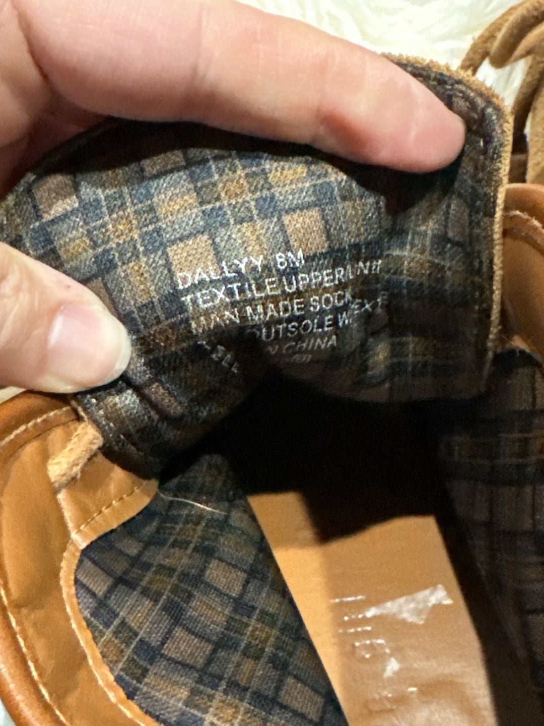 Madden Girl Dallyy Wedge Booties Size 8 Brown Plaid Lined Suede
S5 5