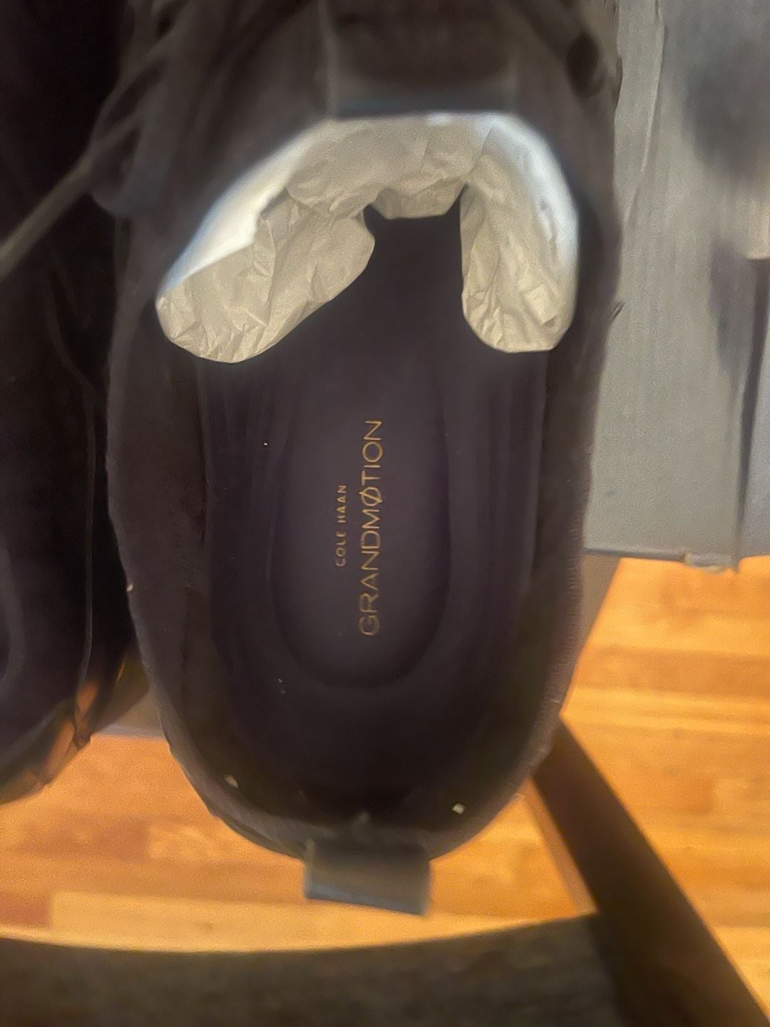 Cole Haan GrandMotion Sneakers Black Knit Leather New With Box 4