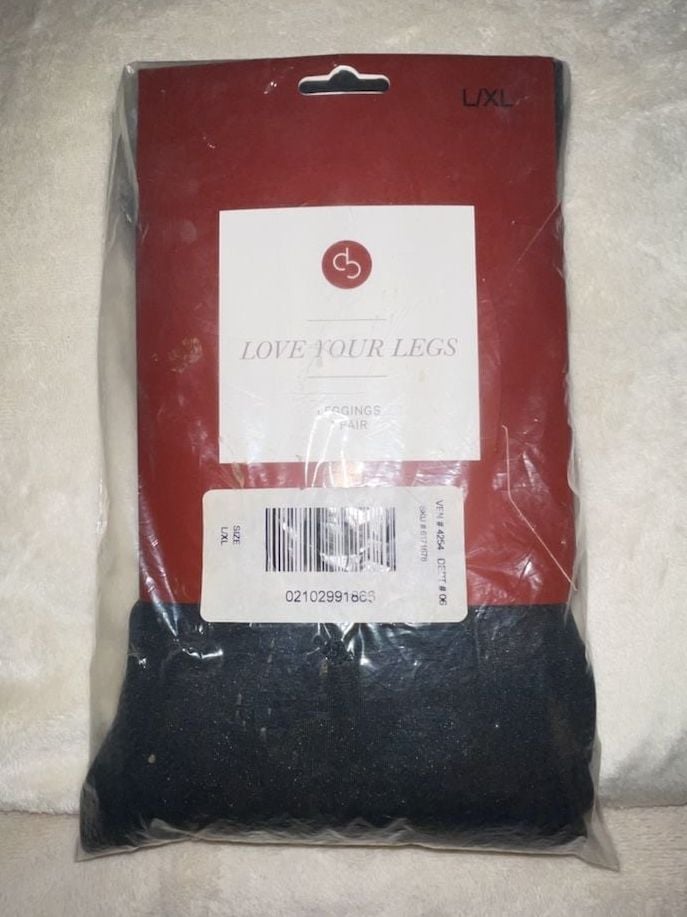 Love Your Legs Leggings Size L/XL Black 1