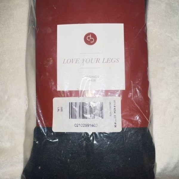 Love Your Legs Leggings Size L/XL Black