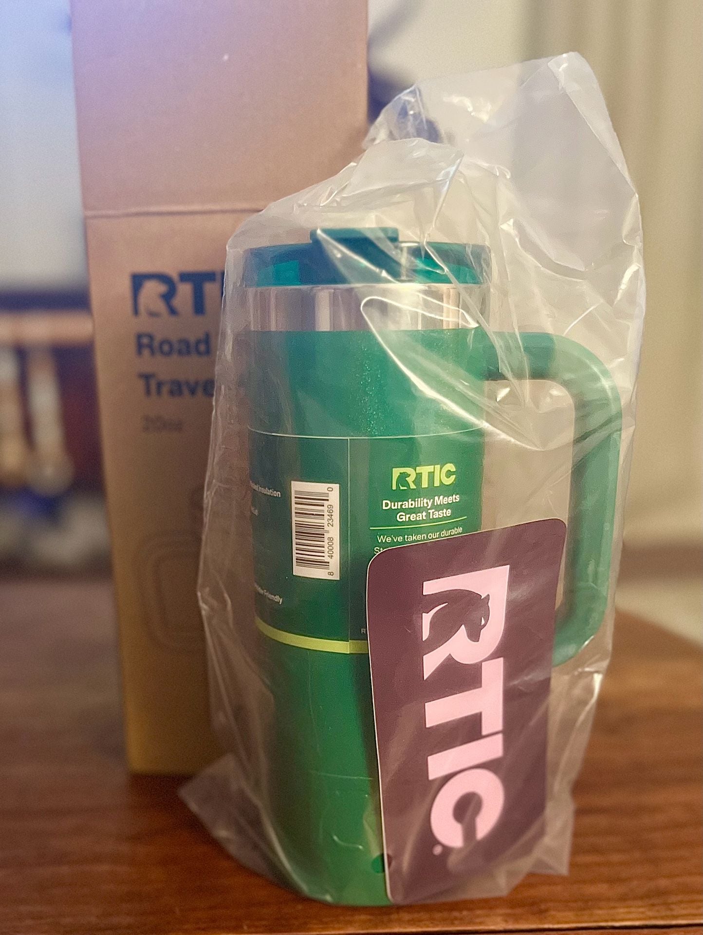 Rtic 20oz Road Trip Travel Mug, Lid and Handle, Pine Glitter 2