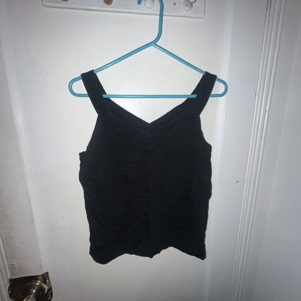 Black V-Neck Tank Top