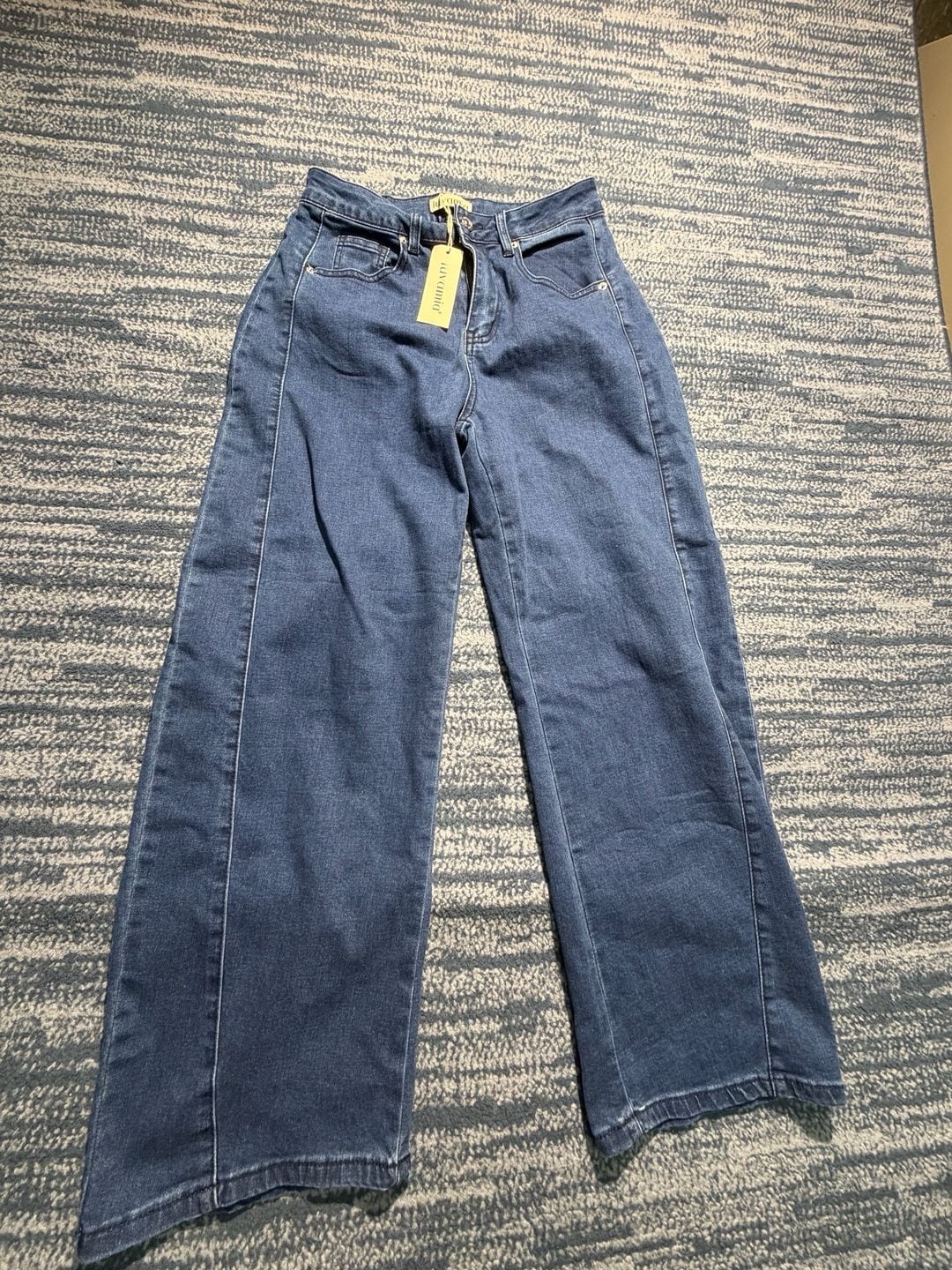 Luvamia Wide Leg Jeans Dark Blue Denim 2