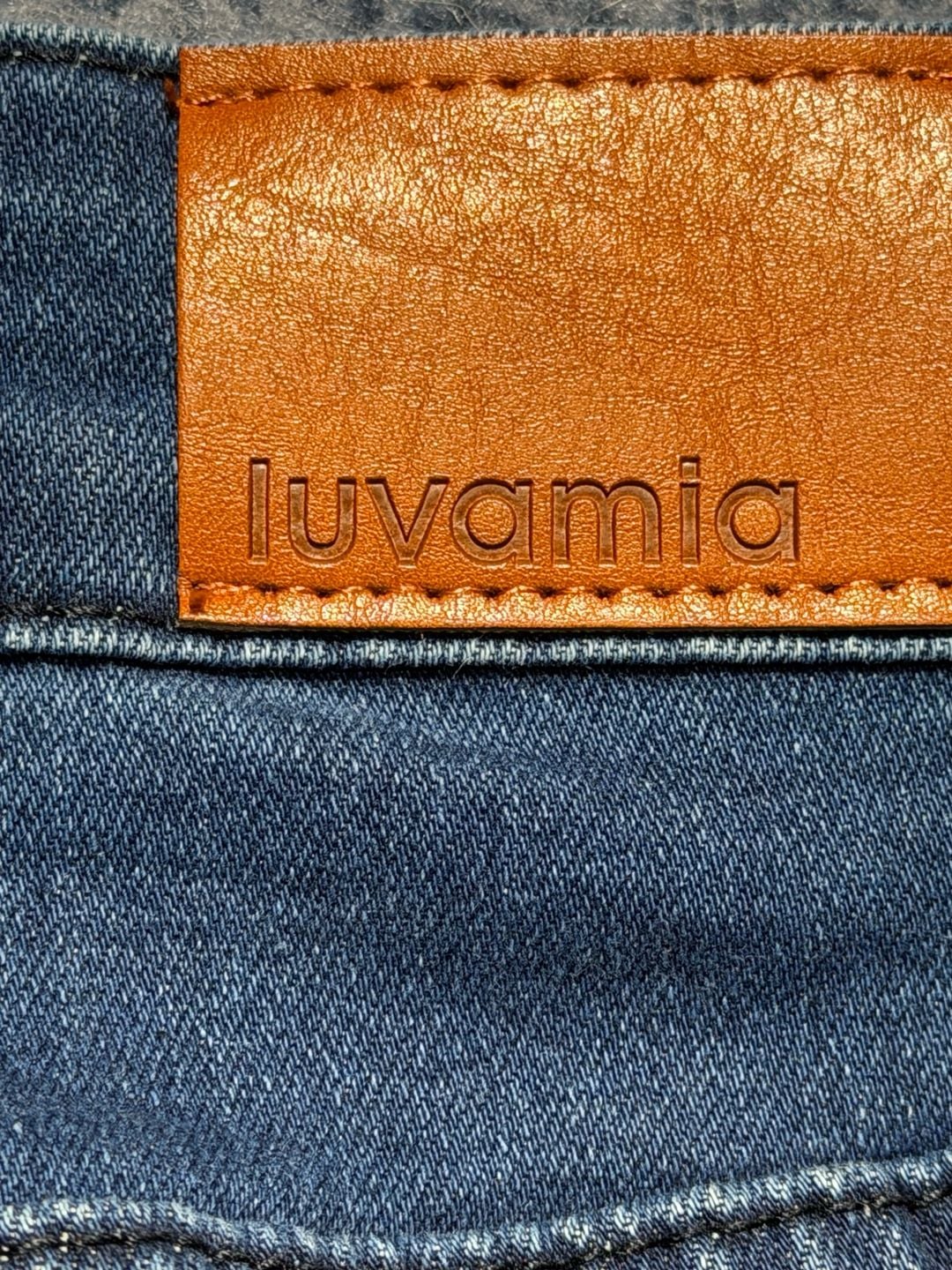 Luvamia Wide Leg Jeans Dark Blue Denim 11