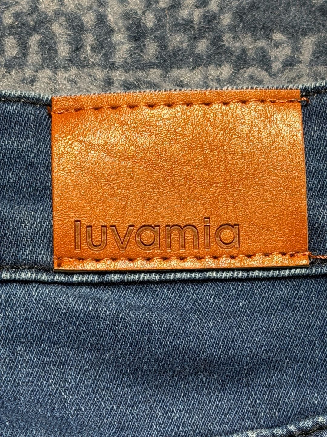Luvamia Wide Leg Jeans Dark Blue Denim 12
