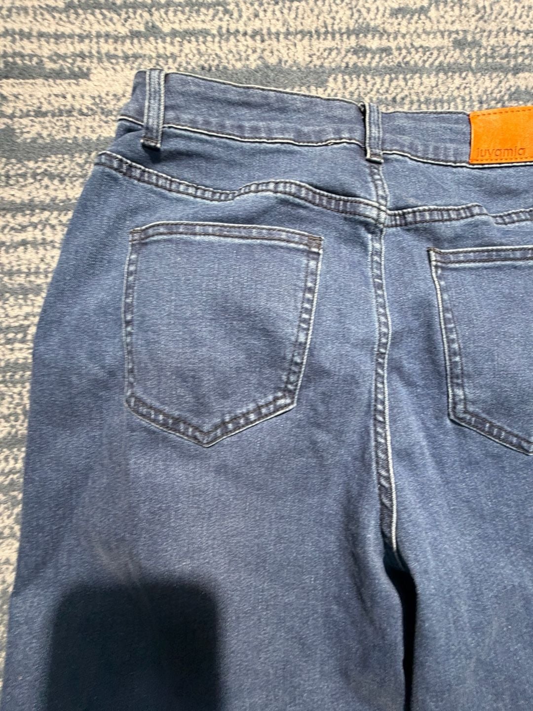 Luvamia Wide Leg Jeans Dark Blue Denim 20