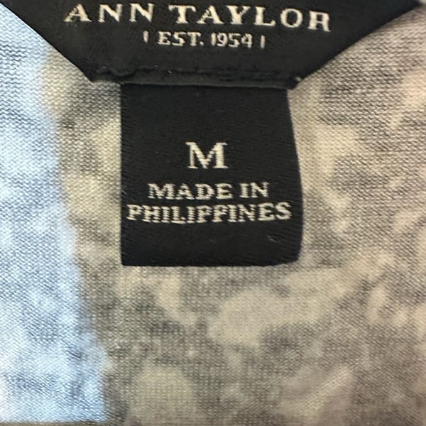 Ann Taylor Black and White Splatter Print Sleeveless Top Size M
