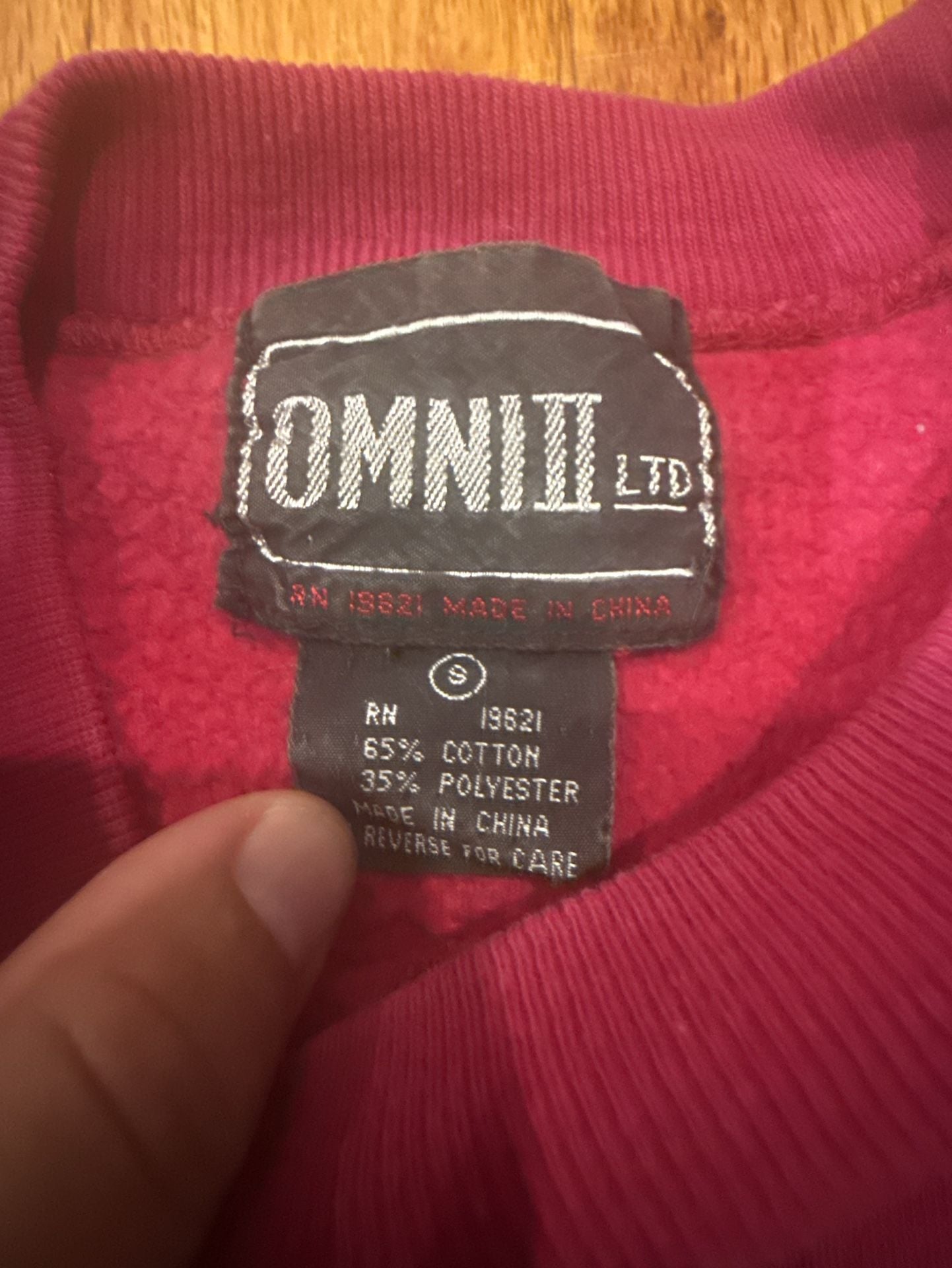 Vintage Great Wall of China Sweatshirt Small Red Raglan 6