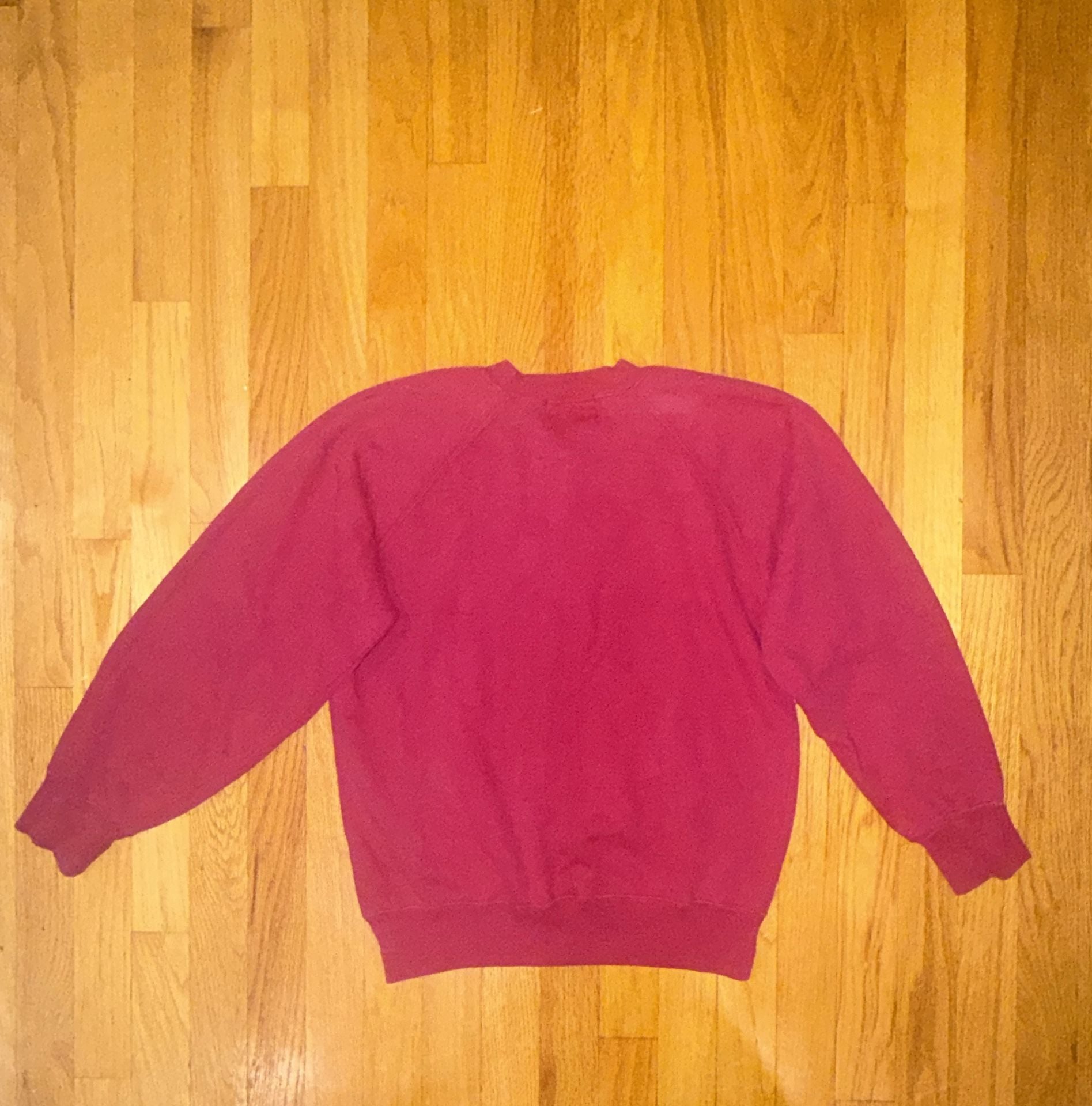 Vintage Great Wall of China Sweatshirt Small Red Raglan 8