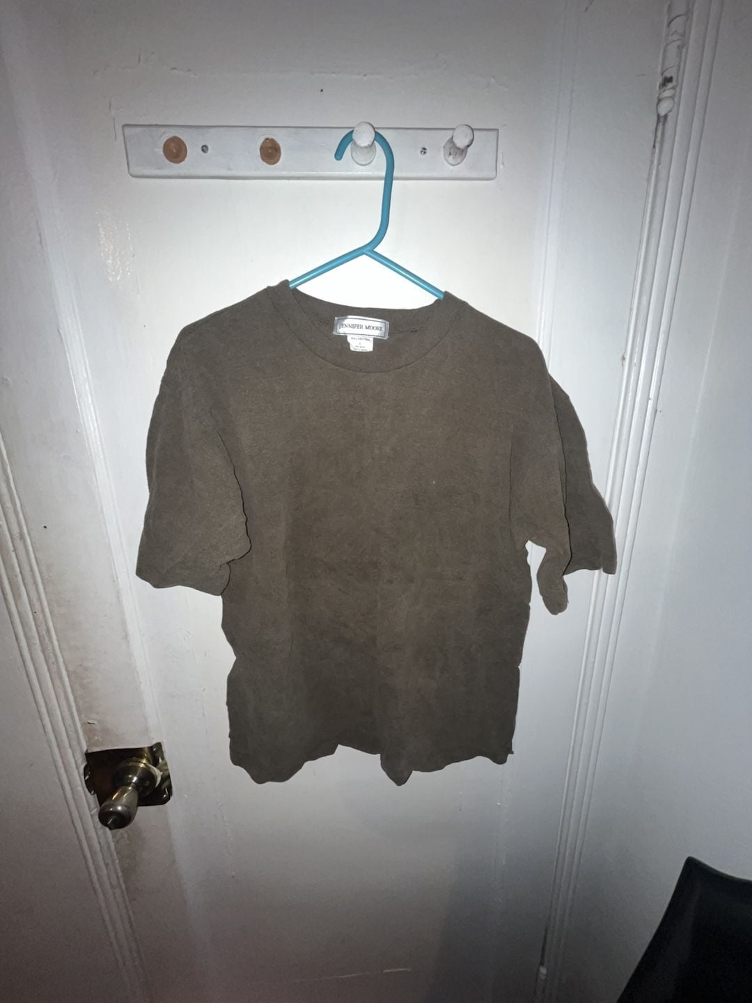 Jennifer Moore T-Shirt Size L Brown Cotton Crewneck Vintage 2
