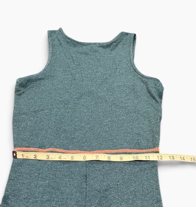 NWT Sundry Workout Romper Size 1 Heather Green Orange Stitching Active Jumpsuit 8