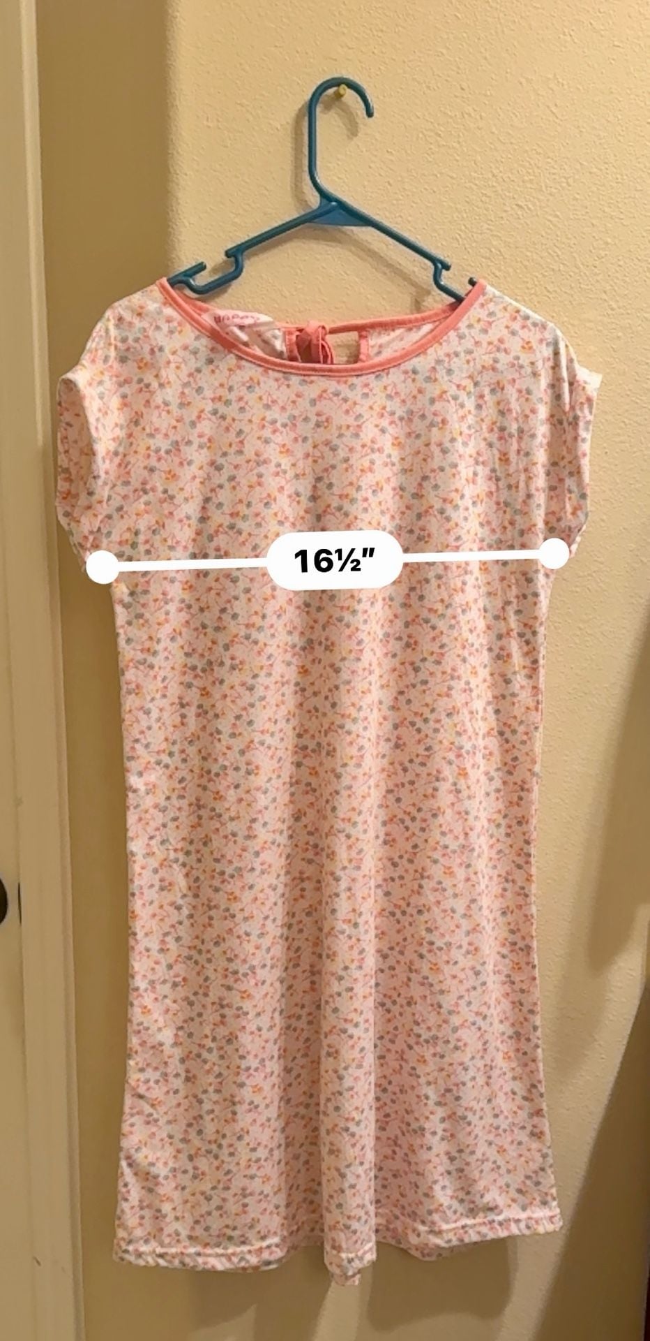 Happy Floral Short Sleeve Nightgown Pink Peach Short Sleeve Nightgown 3
