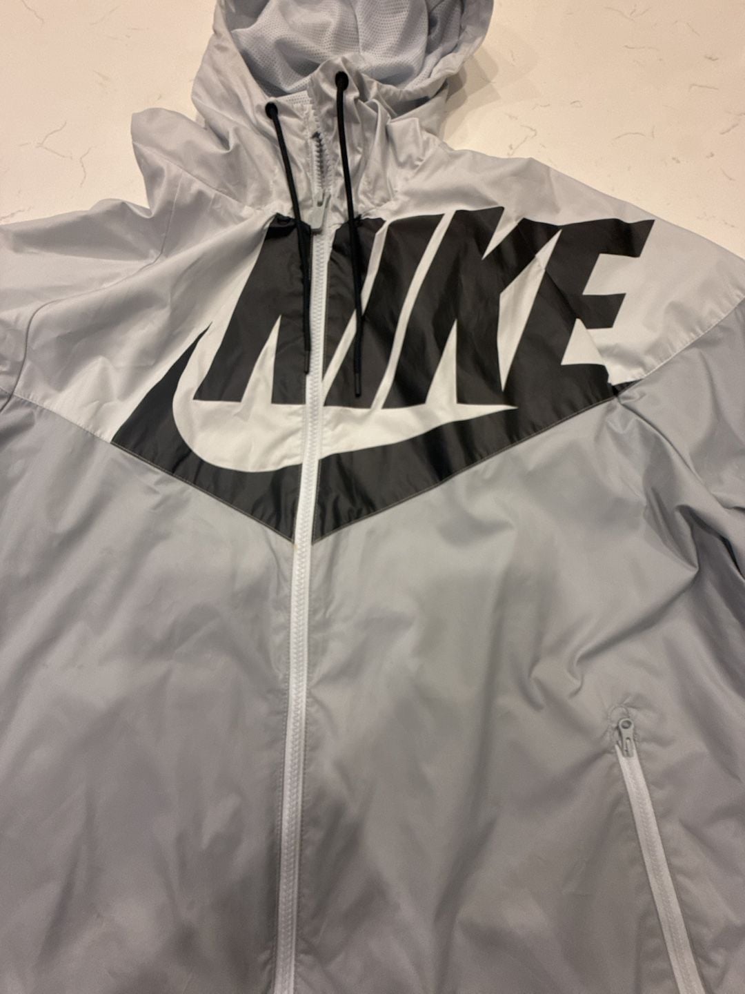 Nike Windrunner GX1 Windbreaker Size XXL Gray Full Zip Hooded Jacket 3