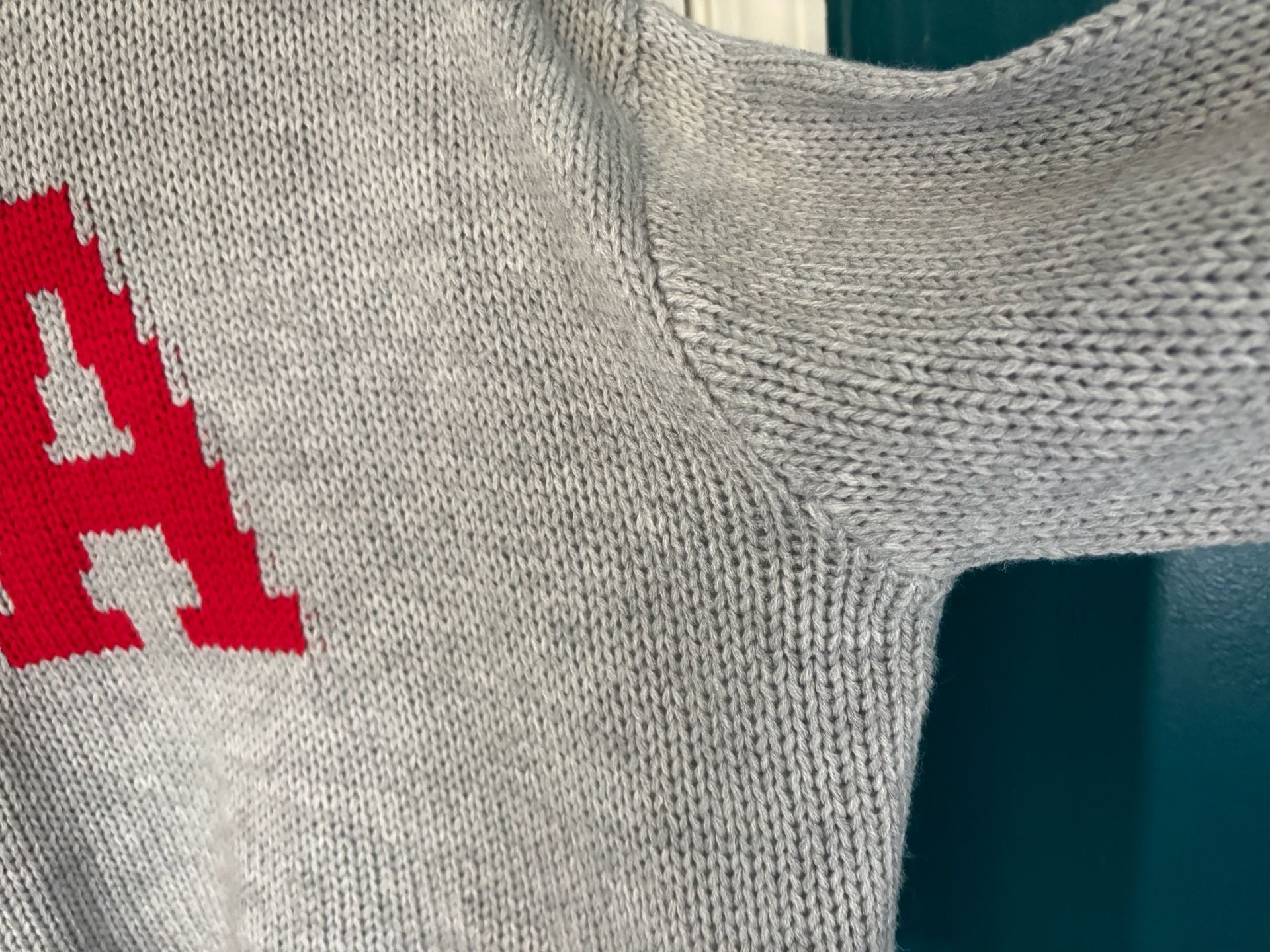 NWT Rue21 LA Varsity Graphic Crewneck Knit Sweater Gray Red 1X 5