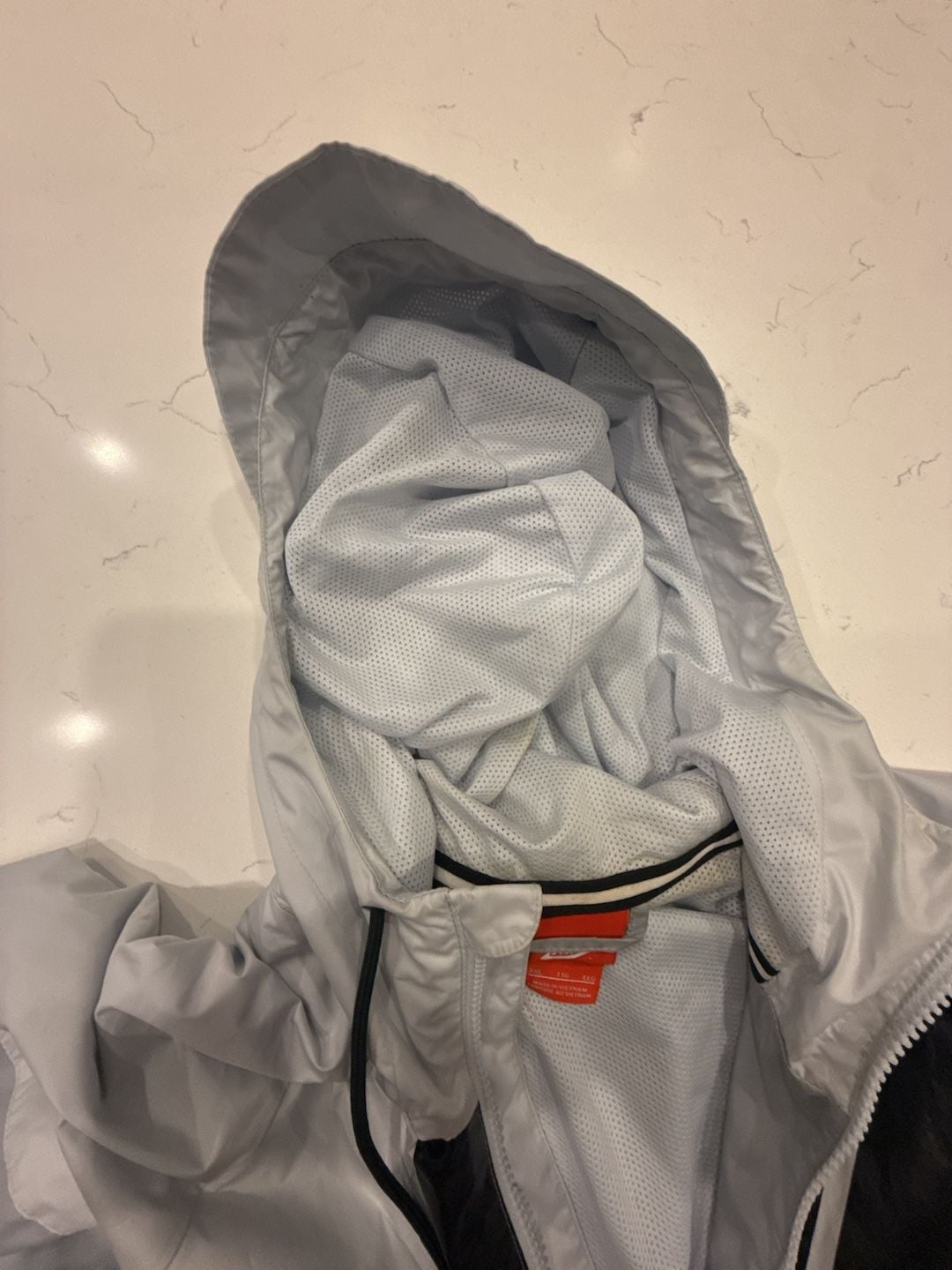 Nike Windrunner GX1 Windbreaker Size XXL Gray Full Zip Hooded Jacket 10