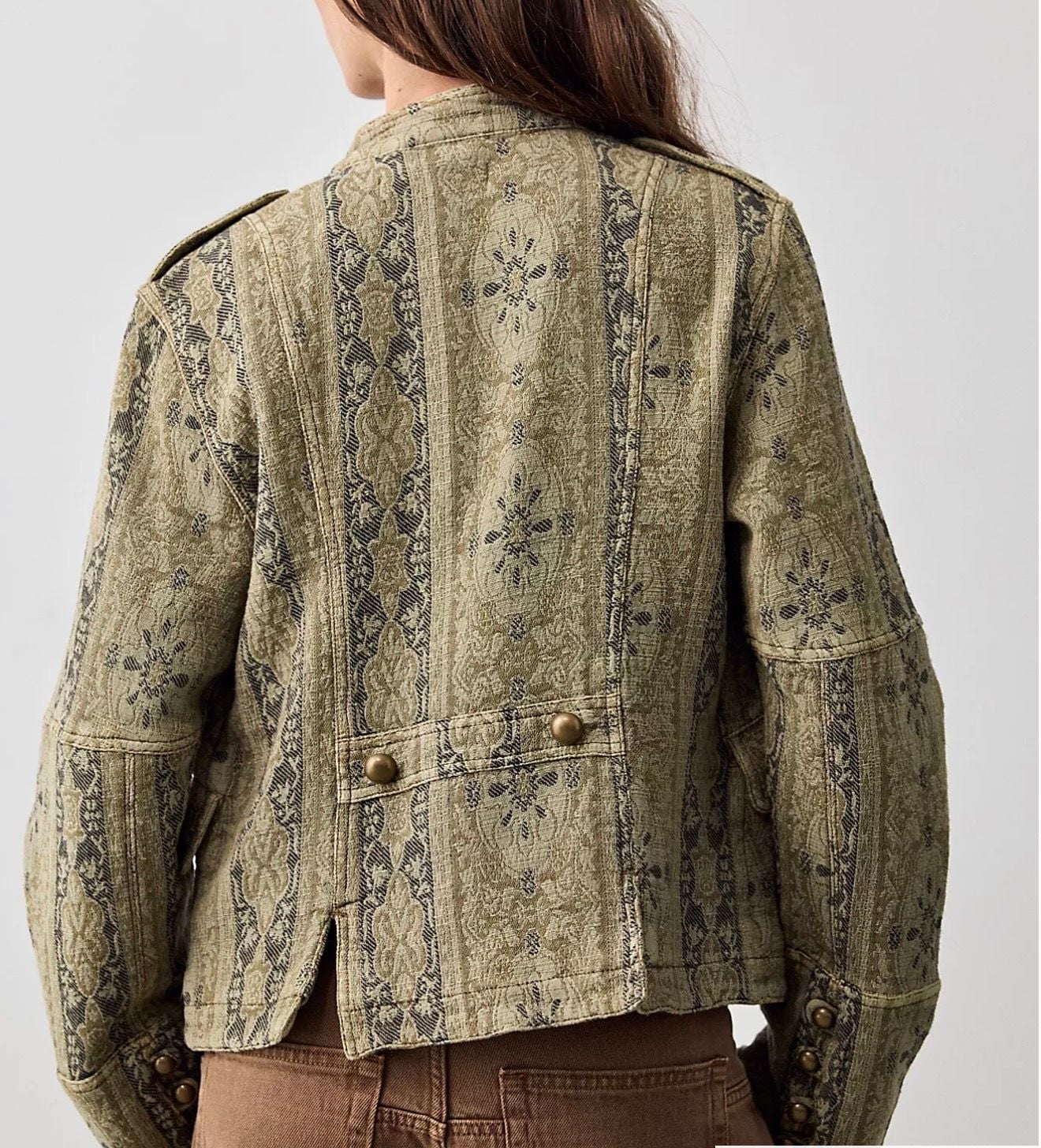 Free People Lotty Jacquard Band Jacket size Small 5