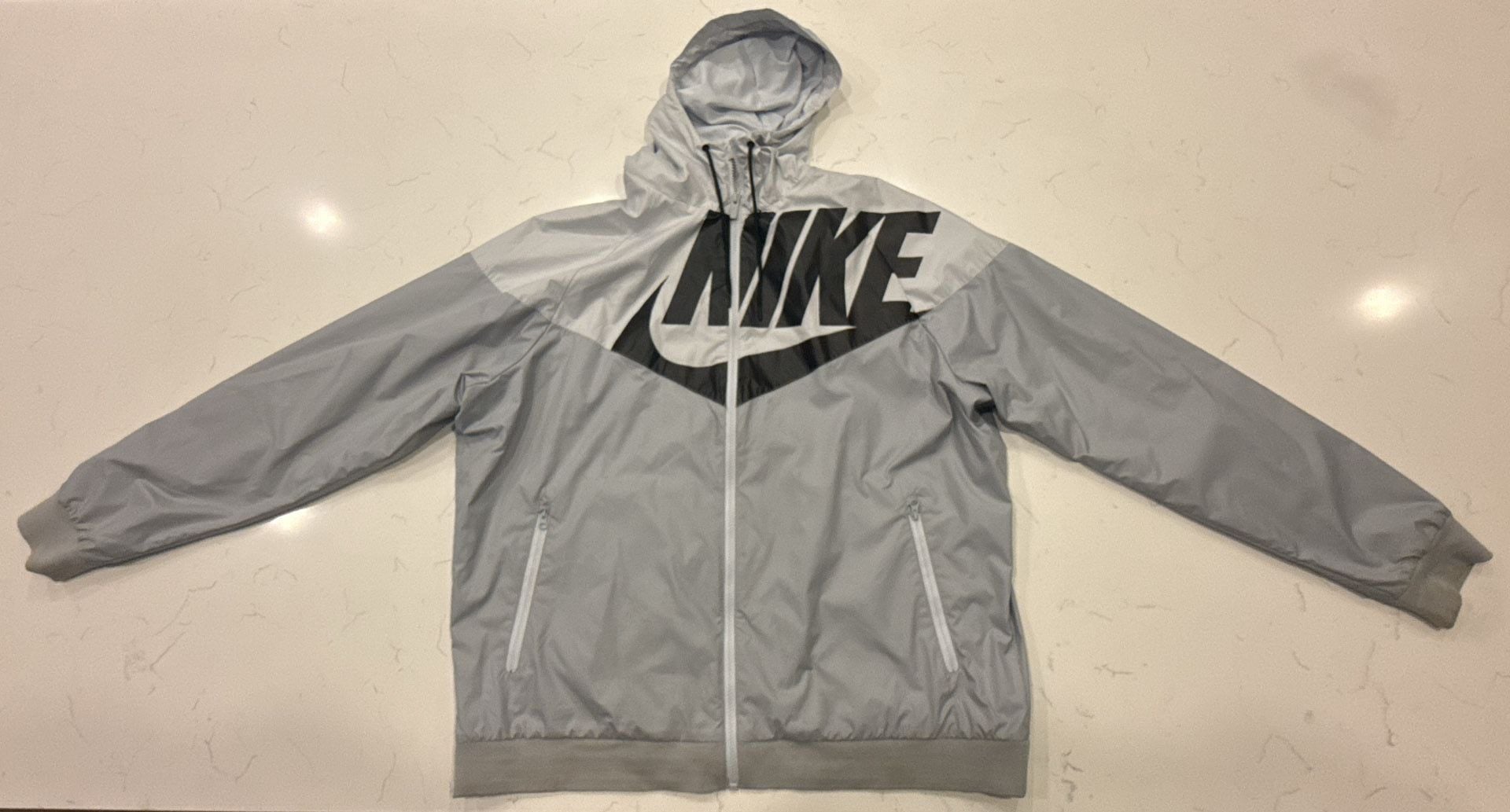 Nike Windrunner GX1 Windbreaker Size XXL Gray Full Zip Hooded Jacket 2